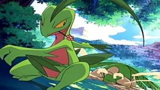 Episode 16 Juptile vs. Tropius! Grassland Duel!!