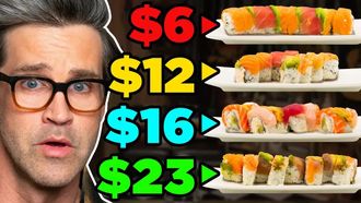 Episode 58 Frozen vs. Fast vs. Fancy Food Taste Test (Sushi)