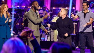 Episode 6 Tom Grennan, Patsy Palmer, Tom Ellis and Billy Boyd.