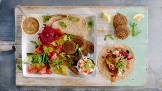 Episode 20 Falafel Wraps and Spiced Chicken Lentils