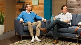 Episode 7 Ed Helms Wears a Grey Shirt & Brown Boots