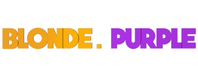 Blonde. Purple logo