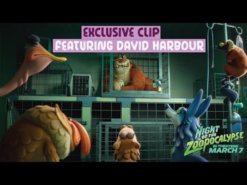 David Harbour as Dan the Mountain Lion in Night of the Zoopocalypse