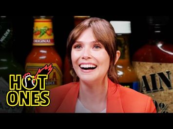 Elizabeth Olsen Feels Brave While Eating Spicy Wings | Hot Ones