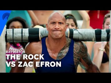 The Rock Shows Zac Efron How It's Done
