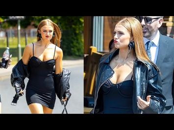 Maisie Smith shoots scenes of her new film 'The Bermondsey Tales' in black mini dress