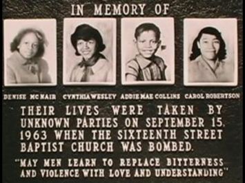 White Supremacists Bombing of the 16th St Baptist Church in 1963 Killing 4 little Girls