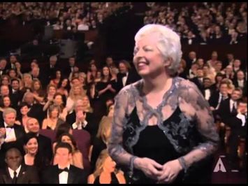 Thelma Schoonmaker winning a Film Editing Oscar® for 