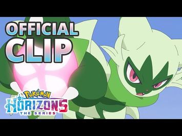 Sprigatito Evolves! - Pokémon Horizons: The Series Official Clip